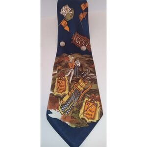 Vintage Golf Mens Tie Golf Silk Necktie Old Money Eclectic Grandpacore Academia